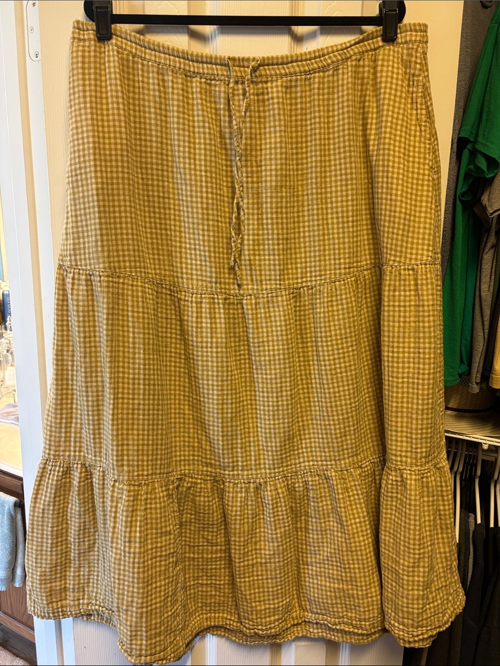 Pact Coastal Double Gauze Organic Cotton Tiered Maxi Skirt XXL - Picture 1 of 3